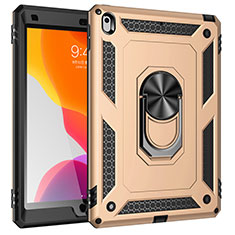 Custodia Silicone e Plastica Opaca Cover con Magnetico Anello Supporto MQ1 per Apple iPad 10.2 (2021) Oro
