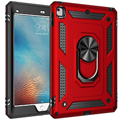 Custodia Silicone e Plastica Opaca Cover con Magnetico Anello Supporto MQ1 per Apple iPad Air Rosso
