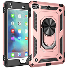 Custodia Silicone e Plastica Opaca Cover con Magnetico Anello Supporto MQ1 per Apple iPad Mini 5 (2019) Oro Rosa