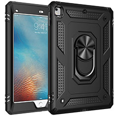 Custodia Silicone e Plastica Opaca Cover con Magnetico Anello Supporto MQ1 per Apple iPad Pro 9.7 Nero