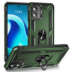 Custodia Silicone e Plastica Opaca Cover con Magnetico Anello Supporto MQ1 per Motorola Moto G 5G (2023) Verde Notte