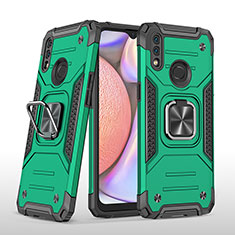 Custodia Silicone e Plastica Opaca Cover con Magnetico Anello Supporto MQ1 per Samsung Galaxy A10s Verde Notte