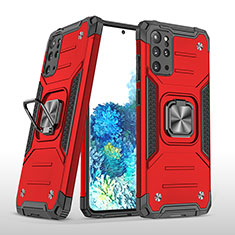 Custodia Silicone e Plastica Opaca Cover con Magnetico Anello Supporto MQ1 per Samsung Galaxy S20 Plus 5G Rosso