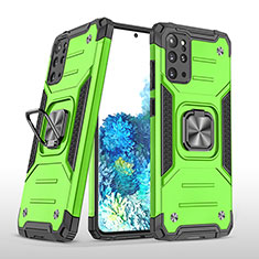 Custodia Silicone e Plastica Opaca Cover con Magnetico Anello Supporto MQ1 per Samsung Galaxy S20 Plus 5G Verde
