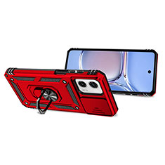 Custodia Silicone e Plastica Opaca Cover con Magnetico Anello Supporto MQ3 per Motorola Moto G 5G (2023) Rosso