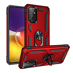 Custodia Silicone e Plastica Opaca Cover con Magnetico Anello Supporto MQ3 per Samsung Galaxy A05s Rosso
