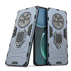 Custodia Silicone e Plastica Opaca Cover con Magnetico Anello Supporto per Huawei Honor Magic4 5G Blu