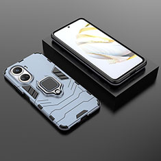 Custodia Silicone e Plastica Opaca Cover con Magnetico Anello Supporto per Huawei Nova 10 SE Blu