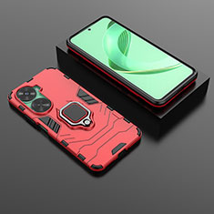 Custodia Silicone e Plastica Opaca Cover con Magnetico Anello Supporto per Huawei Nova 11 SE Rosso