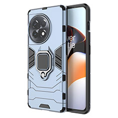Custodia Silicone e Plastica Opaca Cover con Magnetico Anello Supporto per OnePlus Ace 2 5G Blu