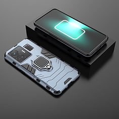 Custodia Silicone e Plastica Opaca Cover con Magnetico Anello Supporto per Realme GT Neo5 240W 5G Blu