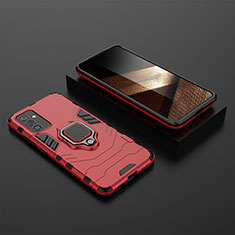 Custodia Silicone e Plastica Opaca Cover con Magnetico Anello Supporto per Samsung Galaxy A15 5G Rosso