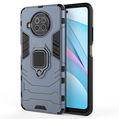 Custodia Silicone e Plastica Opaca Cover con Magnetico Anello Supporto per Xiaomi Mi 10T Lite 5G Blu