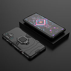 Custodia Silicone e Plastica Opaca Cover con Magnetico Anello Supporto per Xiaomi Poco F3 GT 5G Nero