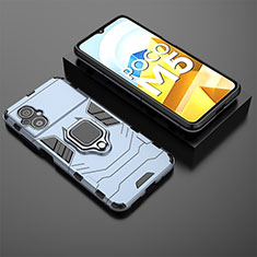 Custodia Silicone e Plastica Opaca Cover con Magnetico Anello Supporto per Xiaomi Poco M5 4G Blu