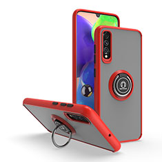 Custodia Silicone e Plastica Opaca Cover con Magnetico Anello Supporto QW2 per Samsung Galaxy A70 Rosso