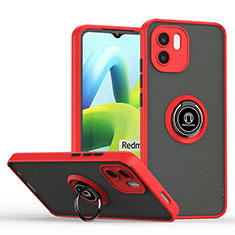 Custodia Silicone e Plastica Opaca Cover con Magnetico Anello Supporto QW2 per Xiaomi Redmi A1 Rosso