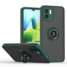 Custodia Silicone e Plastica Opaca Cover con Magnetico Anello Supporto QW2 per Xiaomi Redmi A2 Plus Verde Notte
