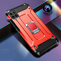 Custodia Silicone e Plastica Opaca Cover con Magnetico Anello Supporto R02 per Huawei Nova 6 SE Rosso