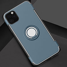 Custodia Silicone e Plastica Opaca Cover con Magnetico Anello Supporto S01 per Apple iPhone 11 Pro Max Verde