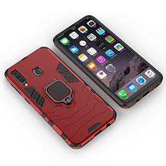 Custodia Silicone e Plastica Opaca Cover con Magnetico Anello Supporto S01 per Samsung Galaxy A40s Rosso