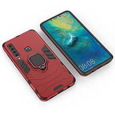 Custodia Silicone e Plastica Opaca Cover con Magnetico Anello Supporto S01 per Samsung Galaxy A9 (2018) A920 Rosso