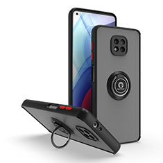Custodia Silicone e Plastica Opaca Cover con Magnetico Anello Supporto S04 per Motorola Moto G Power (2021) Rosso e Nero