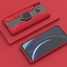 Custodia Silicone e Plastica Opaca Cover con Magnetico Anello Supporto S06 per Samsung Galaxy A40s Rosso