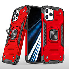 Custodia Silicone e Plastica Opaca Cover con Magnetico Anello Supporto YF1 per Apple iPhone 13 Pro Max Rosso