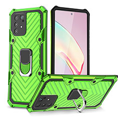 Custodia Silicone e Plastica Opaca Cover con Magnetico Anello Supporto YF1 per Samsung Galaxy M80S Verde Pastello