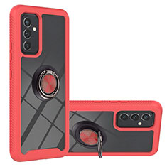 Custodia Silicone e Plastica Opaca Cover con Magnetico Anello Supporto ZJ1 per Samsung Galaxy A05s Rosso