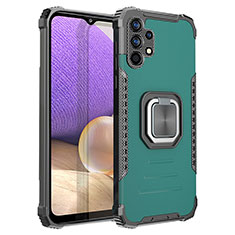 Custodia Silicone e Plastica Opaca Cover con Magnetico Anello Supporto ZJ2 per Samsung Galaxy A32 5G Verde