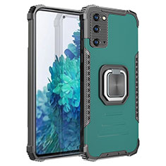 Custodia Silicone e Plastica Opaca Cover con Magnetico Anello Supporto ZJ2 per Samsung Galaxy S20 FE (2022) 5G Verde