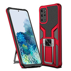 Custodia Silicone e Plastica Opaca Cover con Magnetico Anello Supporto ZL1 per Samsung Galaxy S20 Plus 5G Rosso