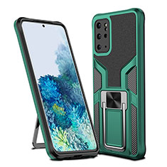 Custodia Silicone e Plastica Opaca Cover con Magnetico Anello Supporto ZL1 per Samsung Galaxy S20 Plus 5G Verde