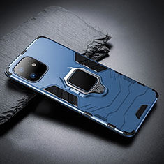 Custodia Silicone e Plastica Opaca Cover con Magnetico Supporto A01 per Apple iPhone 11 Blu