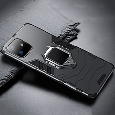 Custodia Silicone e Plastica Opaca Cover con Magnetico Supporto A01 per Apple iPhone 11 Nero