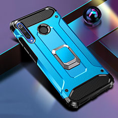 Custodia Silicone e Plastica Opaca Cover con Magnetico Supporto K01 per Huawei Honor 20i Blu