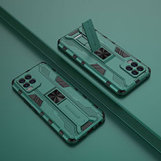 Custodia Silicone e Plastica Opaca Cover con Magnetico Supporto KC3 per Realme 8 Pro Verde