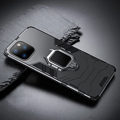 Custodia Silicone e Plastica Opaca Cover con Magnetico Supporto per Apple iPhone 11 Pro Max Nero
