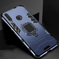 Custodia Silicone e Plastica Opaca Cover con Magnetico Supporto per Huawei Honor 20E Blu