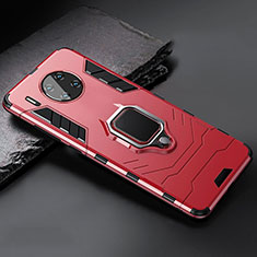 Custodia Silicone e Plastica Opaca Cover con Magnetico Supporto per Huawei Mate 30 Pro 5G Rosso