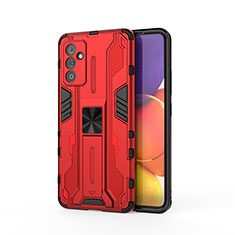 Custodia Silicone e Plastica Opaca Cover con Magnetico Supporto per Samsung Galaxy A05s Rosso