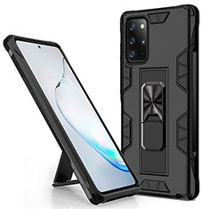 Custodia Silicone e Plastica Opaca Cover con Magnetico Supporto per Samsung Galaxy Note 20 Plus 5G Nero
