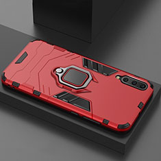Custodia Silicone e Plastica Opaca Cover con Magnetico Supporto per Xiaomi Mi 9 Pro Rosso