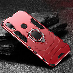 Custodia Silicone e Plastica Opaca Cover con Magnetico Supporto per Xiaomi Redmi Note 7 Rosso
