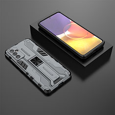 Custodia Silicone e Plastica Opaca Cover con Magnetico Supporto T01 per Samsung Galaxy A05s Grigio