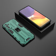 Custodia Silicone e Plastica Opaca Cover con Magnetico Supporto T01 per Samsung Galaxy A05s Verde