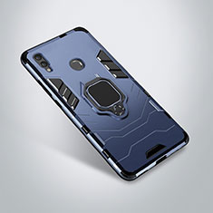 Custodia Silicone e Plastica Opaca Cover con Supporto A01 per Huawei Honor 10 Lite Blu
