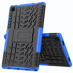 Custodia Silicone e Plastica Opaca Cover con Supporto A01 per Samsung Galaxy Tab A7 4G 10.4 SM-T505 Blu